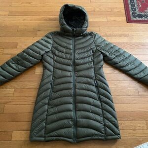 LL Bean Olive Quilted Women's Coat